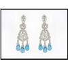 Image 1 : WHITE GOLD DIAMOND CHANDELIER EARRINGS(price #1740424