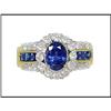 Image 1 : MAGNIFICENT 18K GOLD SAPPHIRE DIAMOND RING(was #1740428