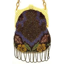 1890 Museum Quality Beaded Purse #1740462