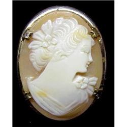 Carved SHELL CAMEO Brooch #1740470