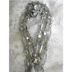 SILVER TONE CRYSTAL NECKLACE by SHERMAN #1740486