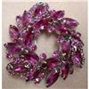 Image 1 : LARGE MAGENTA COLOR SHERMAN BROOCH #1740517
