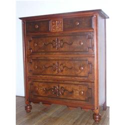 Antique Jacobean Tall Dresser / Chest Of #1740623