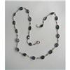 Image 1 : ESTATE SAPPHIRE AND DIAMOND 18" CHAIN NECKLACE #1740713