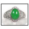 Image 1 : 1930'S STYLE JADE DIAMOND RING(was $995) #1740749