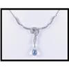 Image 1 : Elegant 14K White Gold Blue Topez and Diamond #1740779