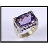 Image 1 : Gorgeous 14K Yellow Gold Amethyst and Diamond #1740780