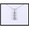 Image 1 : Stylish 18K White Gold Diamond Pendant #1740784