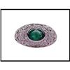 Image 1 : Intricate 18K Emerald and Diamond Ring #1740795