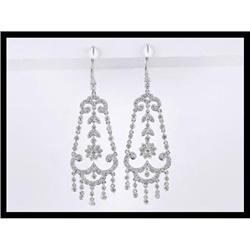 Extraordinary 18K White Gold Diamond Earrings #1740818