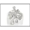 Image 1 : 18K WHITE GOLD RIBBON DESIGN DIAMOND RING(was #1740834