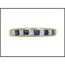 18K HALF ETERNITY RING PRINCESS DIAMONDS #1740862