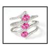 Image 1 : 18K White Gold Pink Sapphire Diamond Ring(was #1740868