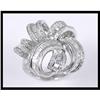 Image 1 : Glamorous 18K White Gold Diamond Ring #1740878