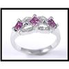 Image 1 : Enticing 18K White Gold Ruby and Diamond Ring #1740909