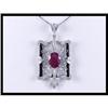 Image 1 : Elegant 18K White Gold Ruby, Onyx and Diamond #1740921