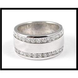 Classy 14K White Gold Diamond Band #1740946