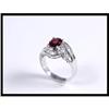 Image 1 : Red Spinel and Diamond 18K White Gold Ring #1740961