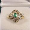 Image 1 : Emerald and Diamond Ring. #1749191