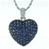 Image 1 : Shimmering 18K White Gold Sapphires and Diamond#1749330