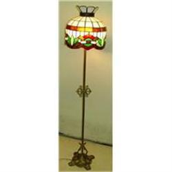 Early Lion Claw Feet Stain Glass Floor Lamp #1749578