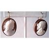 Image 1 : Pair of Antique Shell Cameo Earrings #1749772