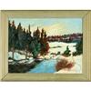 Image 1 : Winter scene - G. Dunkley, oil on canvas #1769505