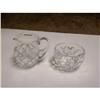 Image 1 : Crystal Sugar and Creamer Set Signed Ceskci  #1769749