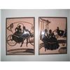 Image 1 : Set of Two Small Reverse Painted Silhouettes #1770114