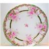 Image 1 : Rose German Plate with Green Trim #1771005