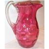 Image 1 : Fenton Cranberry Thumbprint Pitcher #1771097