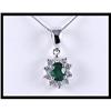 Image 1 : Elegant 18K White Gold Emerald and Diamond #1771196