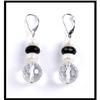 Image 1 : SHINING ONYX AND PEARL DANGLING EARRINGS #1771207