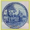 Image 1 : Blue Delft Plate Chemkefa Planting Potatoes #1771535