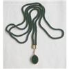 Image 1 : Antique Onyx Locket on Beaded Cord #1787197