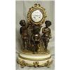 Image 1 : ORG027  THREE CHERUB BRONZE CLOCK #1787325