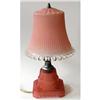 Image 1 : Art Deco Pink Depression Glass Vanity Lamp #1787525