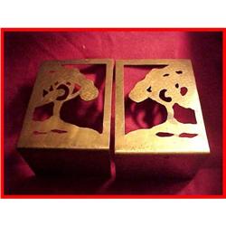 Arts & Crafts Trees Copper Cut-Out Bookends #1787943