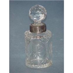 Cut Glass & Sterling Bottle SKU J1 #1788032