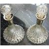 Image 1 : ANTIQUE CRYSTAL AND STERLING DECANTER PAIR #1788082