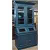 Image 1 : BLUE PAINT PRIMITIVE LINEN PRESS BOOKCASE #1788174