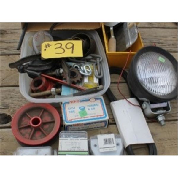 NEW LIGHTS, SNIPS, NEW KNIVES, RIVETS, WIRE, HOLE CUT, TROWELS