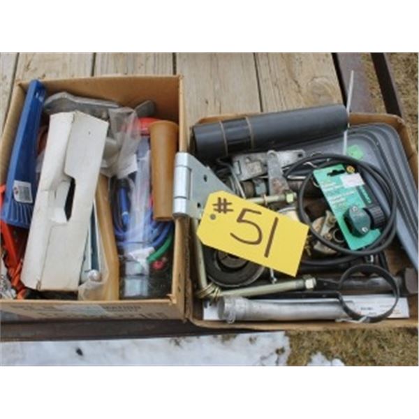 HINGES, BRACKETS, SCRAPERS, BOLTS, HANDLES