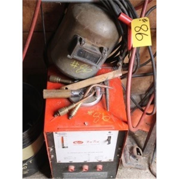 MERCO 200 AMP WELDER C/W LEADS, HELMUT, CHIPPING HAMMER