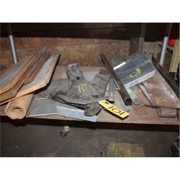 QUANTITY OF STEEL UNDER TABLE & GEAR BOX