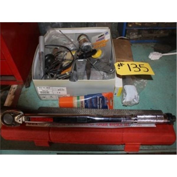 TORQUE WRENCH, RASP, HINGES, MISC, AS NEW