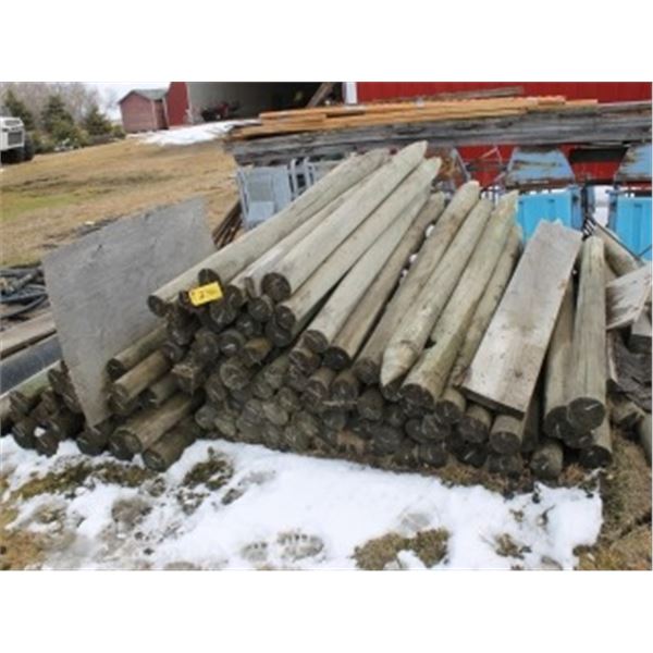 APPROX. 108 WOODEN FENCE POSTS