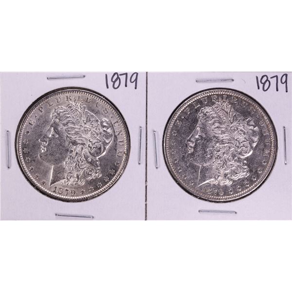 Lot of (2) 1879 $1 Morgan Silver Dollar Coins