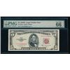 Image 1 : 1953B $5 Legal Tender Note PMG 66