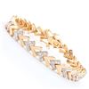 Image 1 : Plated 18KT Yellow Gold 0.25ctw Diamond Bracelet